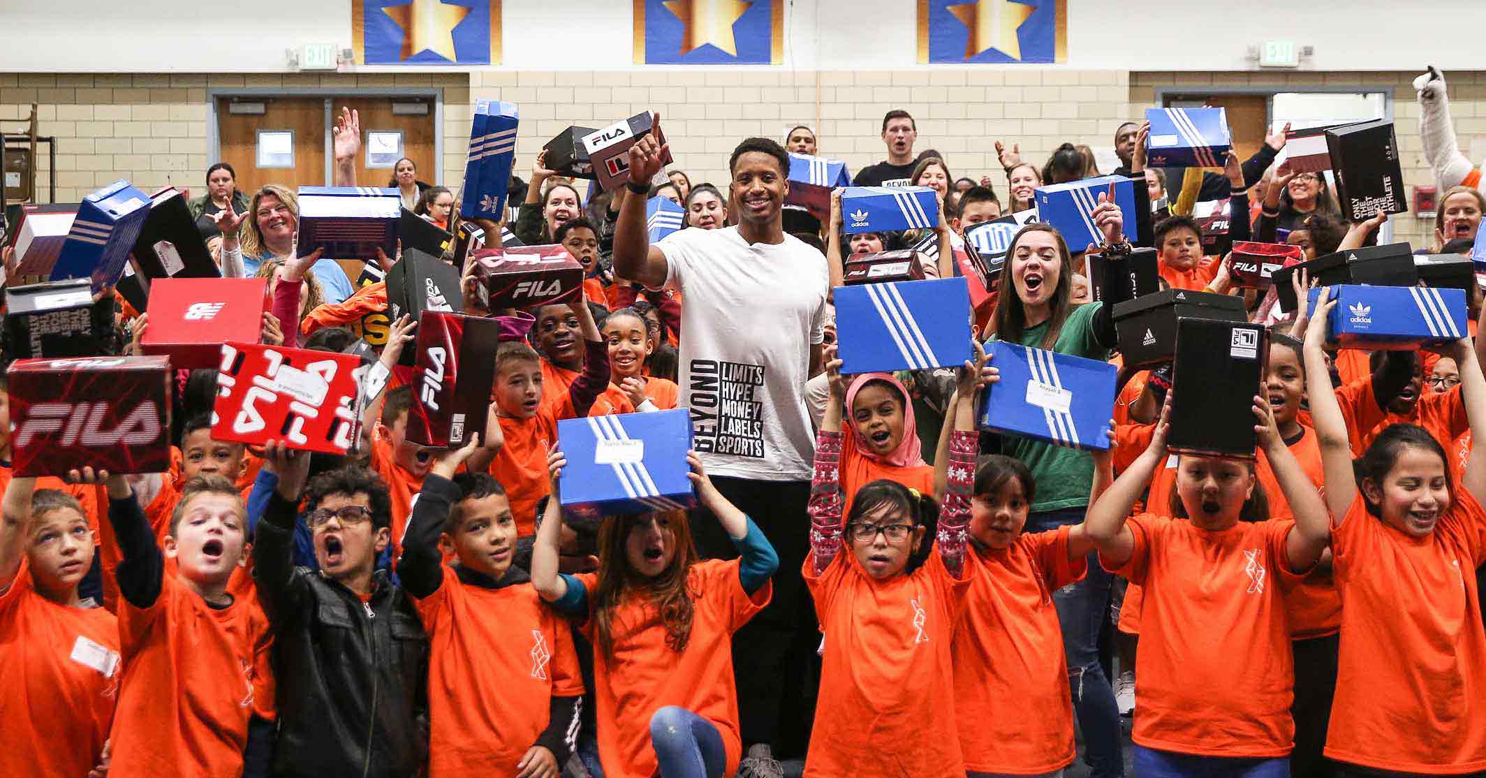 Snooze Surprises School with Shoes and NFL Star!