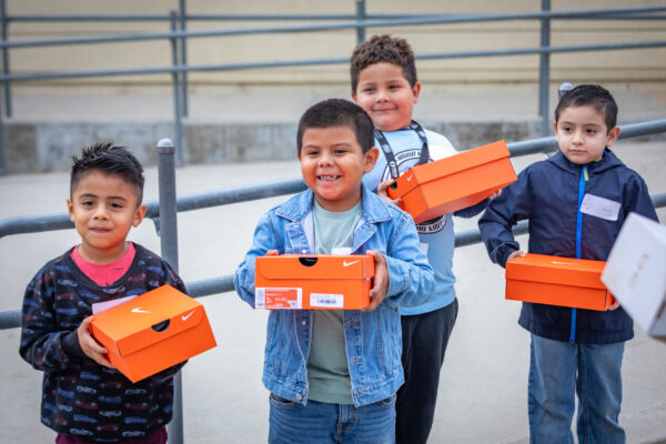 Boys with their new kicks!